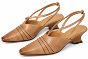 Siena | Zapatillas Destalonadas de Piel con Tiras Cruzadas