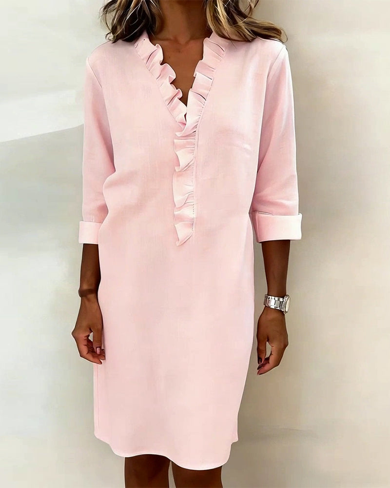 Asia | Vestido Elegante con Volantes – Corte Suelto y Estilo Femenino