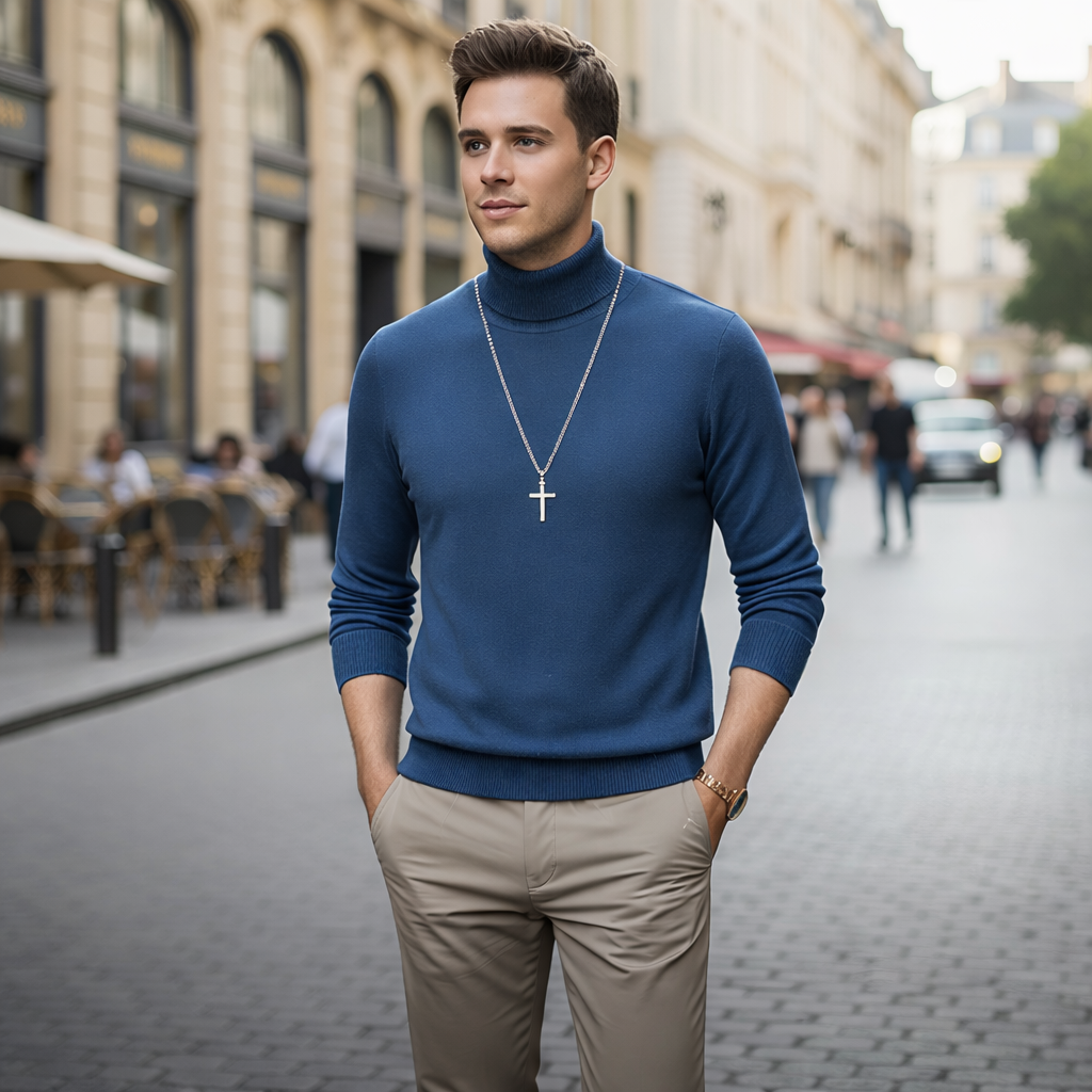 Adriano | Suéter Cuello Alto – Estilo Moderno y Elegante