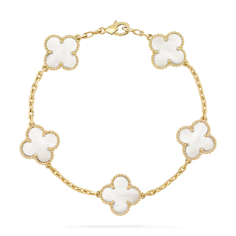 París | Pulsera Dorada Elegante con Detalles Brillantes